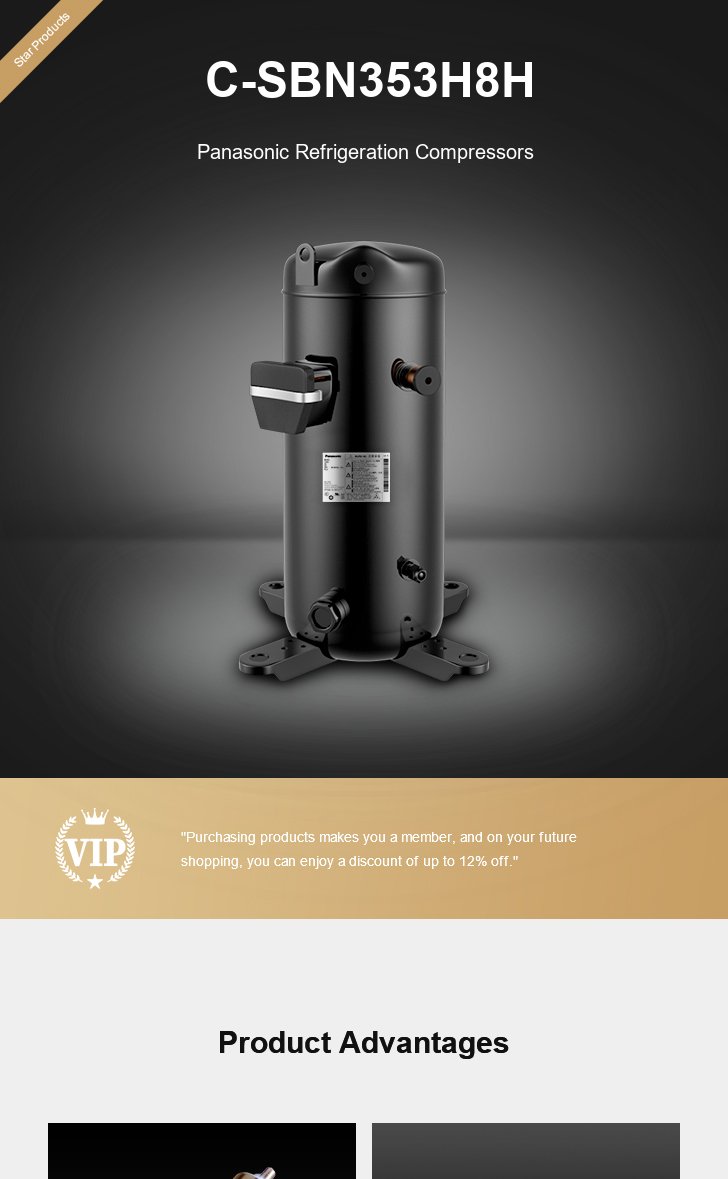 Panasonic Compressor C-SBN353H8H, technical parameters pdf, structure diagram